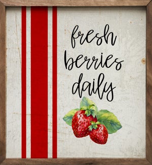 Fresh Berries Daily Stripe Whitewash